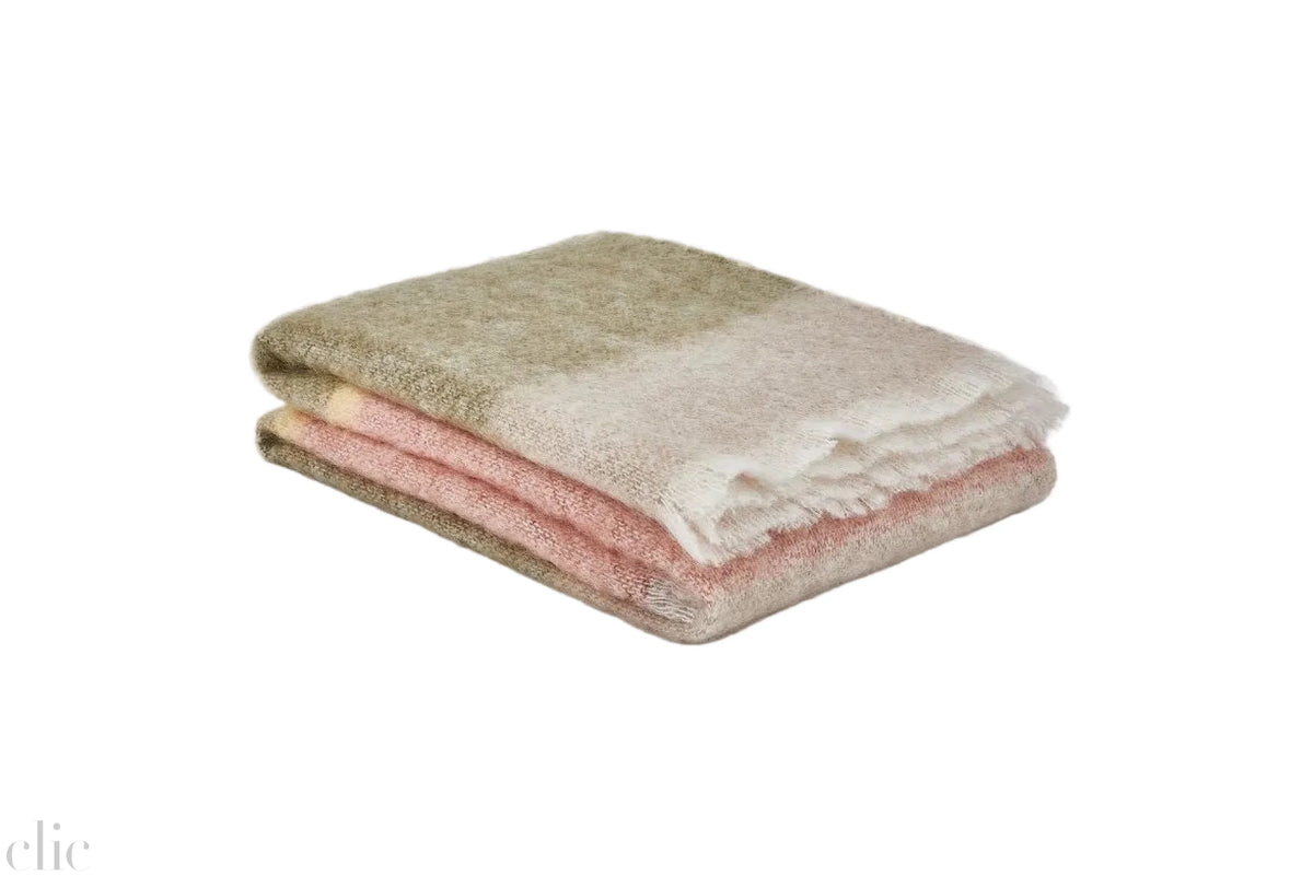 Silare Mohair Throw in Olive