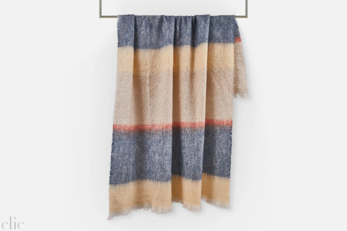 Silare Mohair Throw in Slate