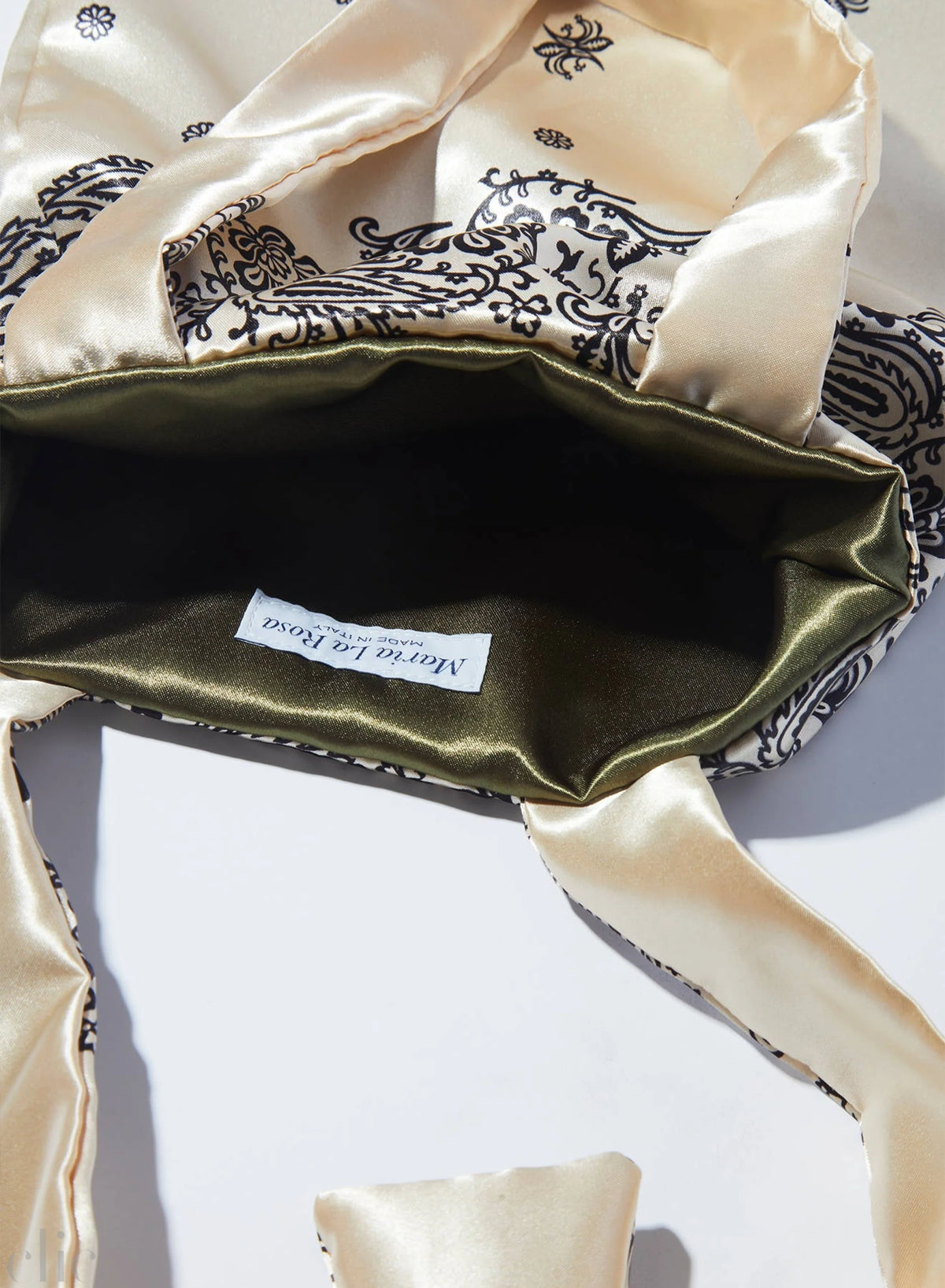 Bandana Couture Bag in Platino, from Maria La Rosa