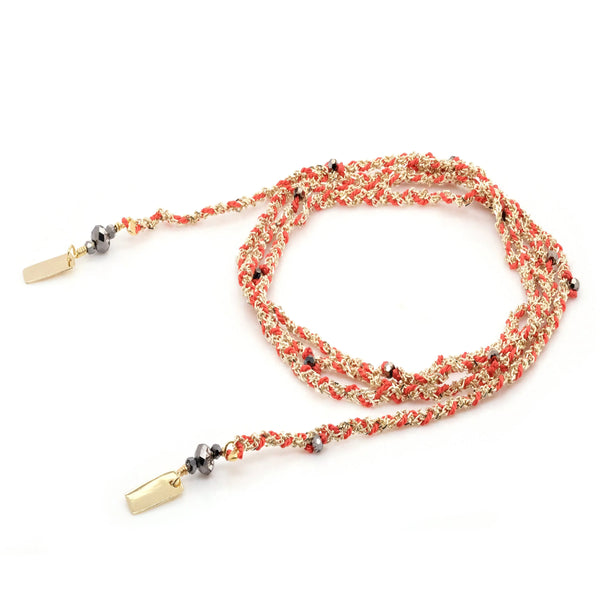 MLS 182 Necklace in Gold and Corail, from Marie Laure Chamorel