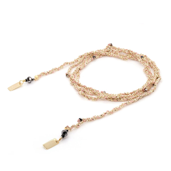 MLS 182 Necklace in Gold and Nude, from Marie Laure Chamorel