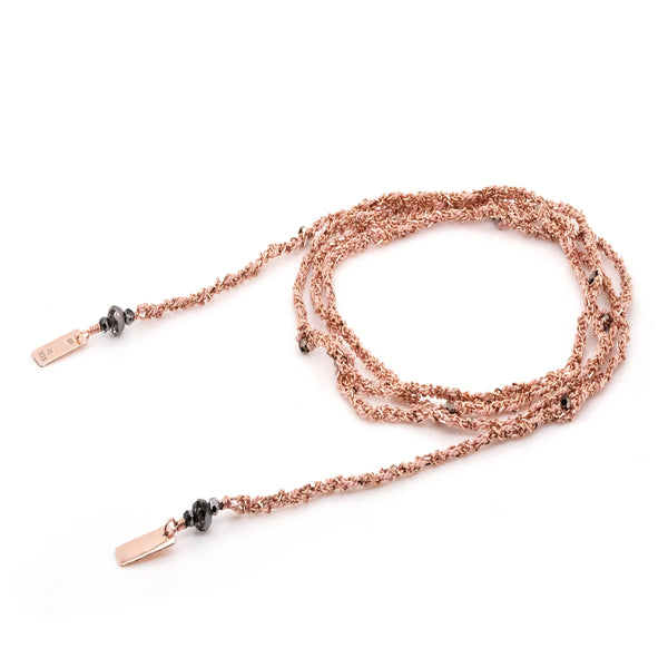 MLS 182 Necklace in Pink, Gold and Nude, from Marie Laure Chamorel