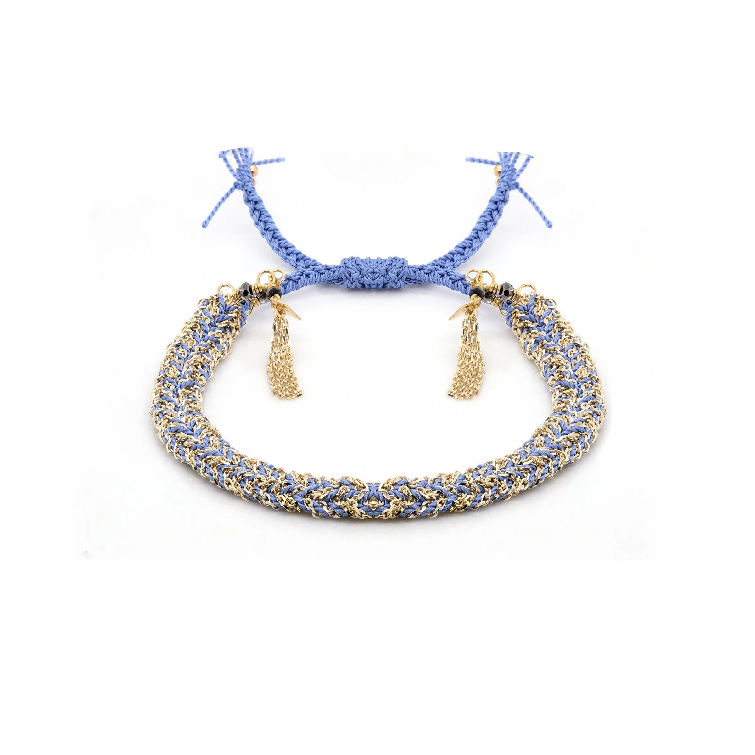 MLS 183 Bracelet in Gold and Blue, from Marie Laure Chamorel