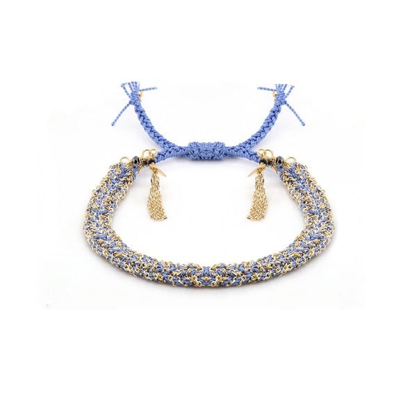 MLS 183 Bracelet in Gold and Blue, from Marie Laure Chamorel