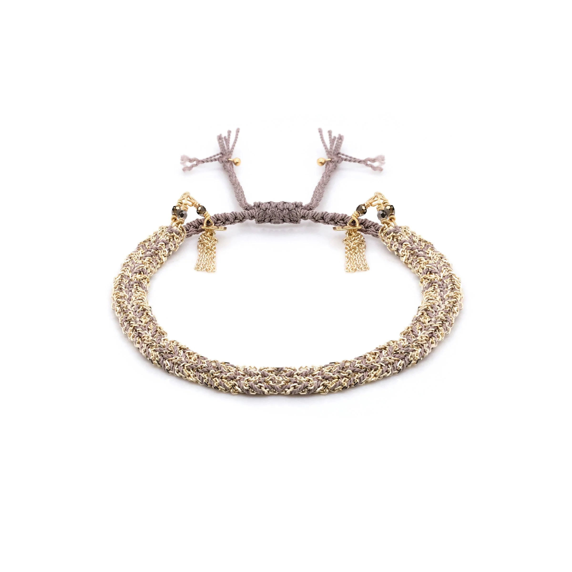 MLS 183 Bracelet in Gold and Grey, from Marie Laure Chamorel