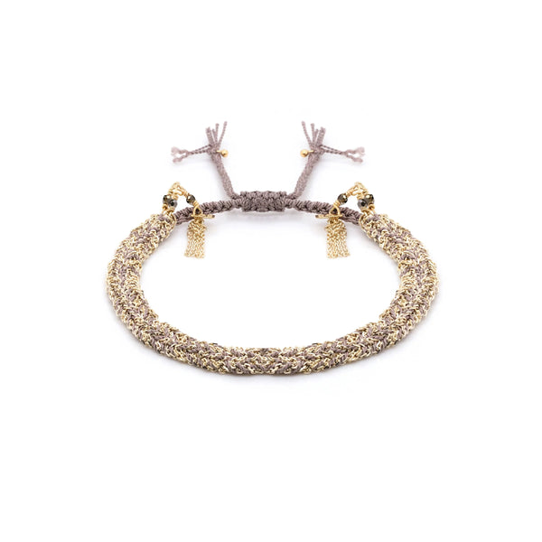 MLS 183 Bracelet in Gold and Grey, from Marie Laure Chamorel