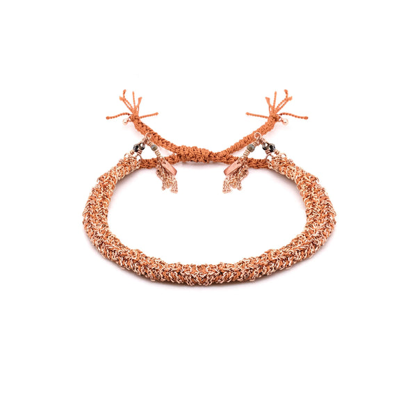 MLS 183 Bracelet in Pink Gold and Caramel, from Marie Laure Chamorel