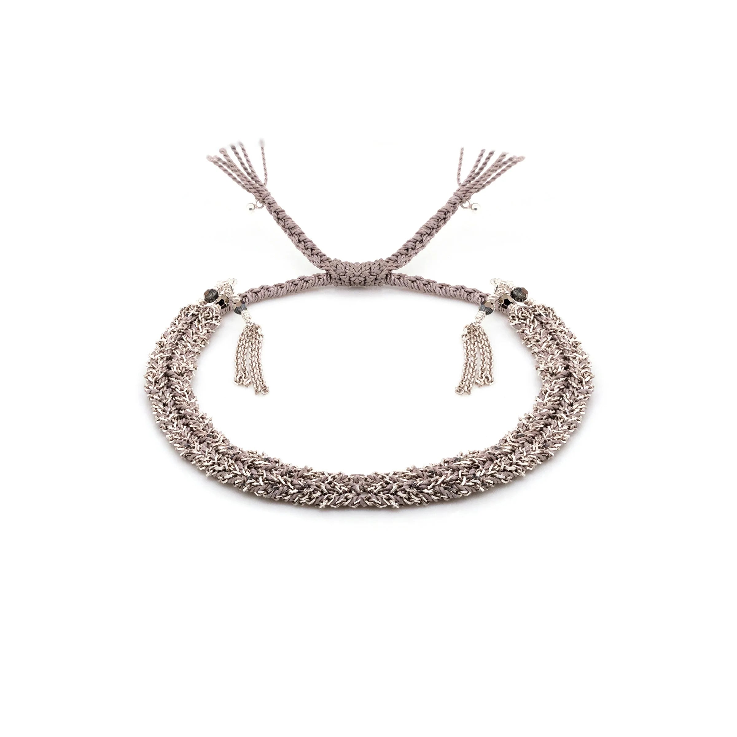 MLS 183 Bracelet in Silver and Grey, from Marie Laure Chamorel