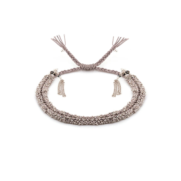 MLS 183 Bracelet in Silver and Grey, from Marie Laure Chamorel