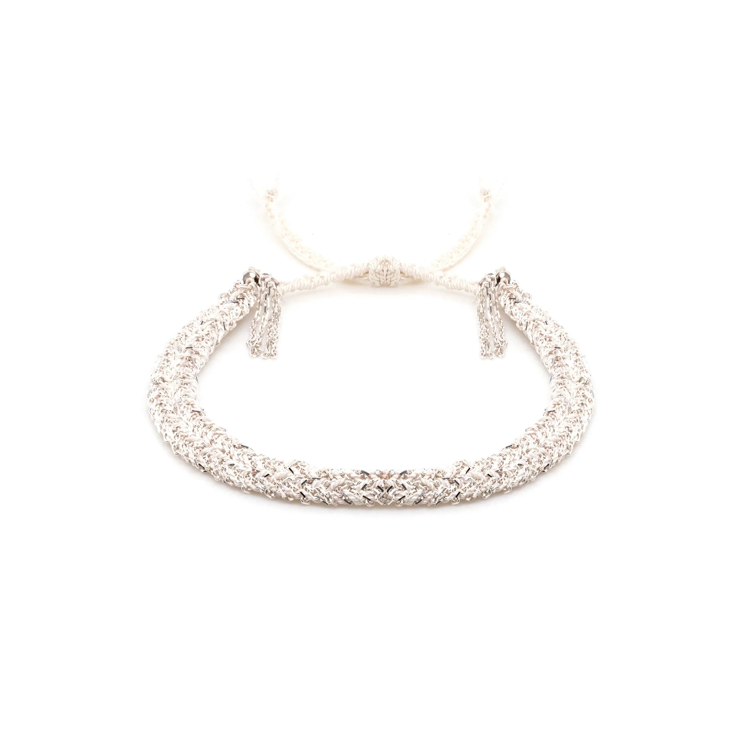 MLS 183 Bracelet in White, Silver, White, from Marie Laure Chamorel