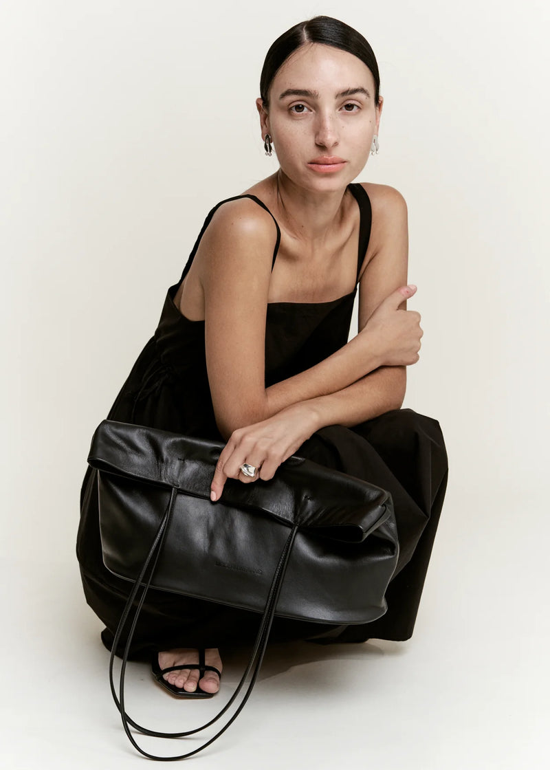Balloon Dress in Black, from Modern Weaving