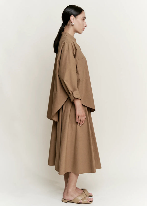 Relaxed Circle Skirt in Sierra Parchment Poplin, from Modern Weaving