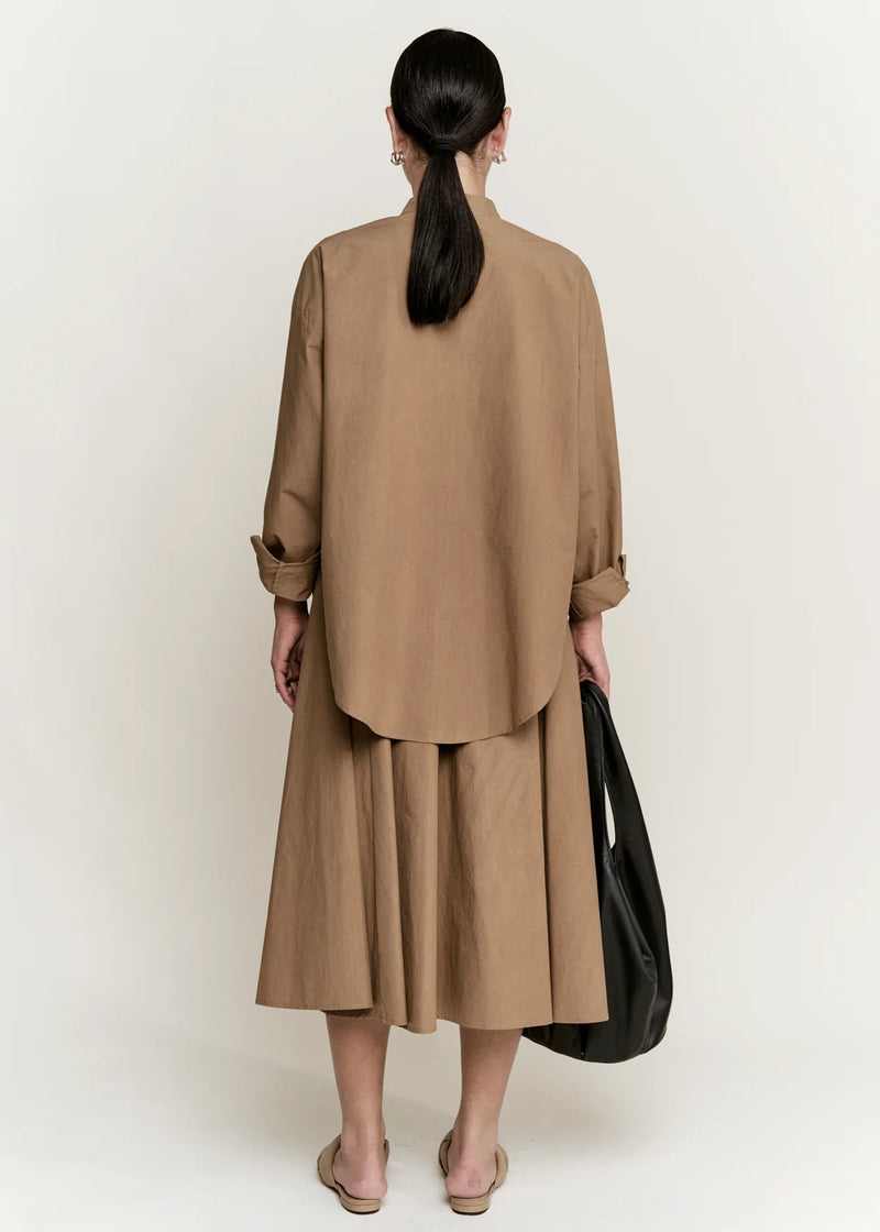 Relaxed Circle Skirt in Sierra Parchment Poplin, from Modern Weaving