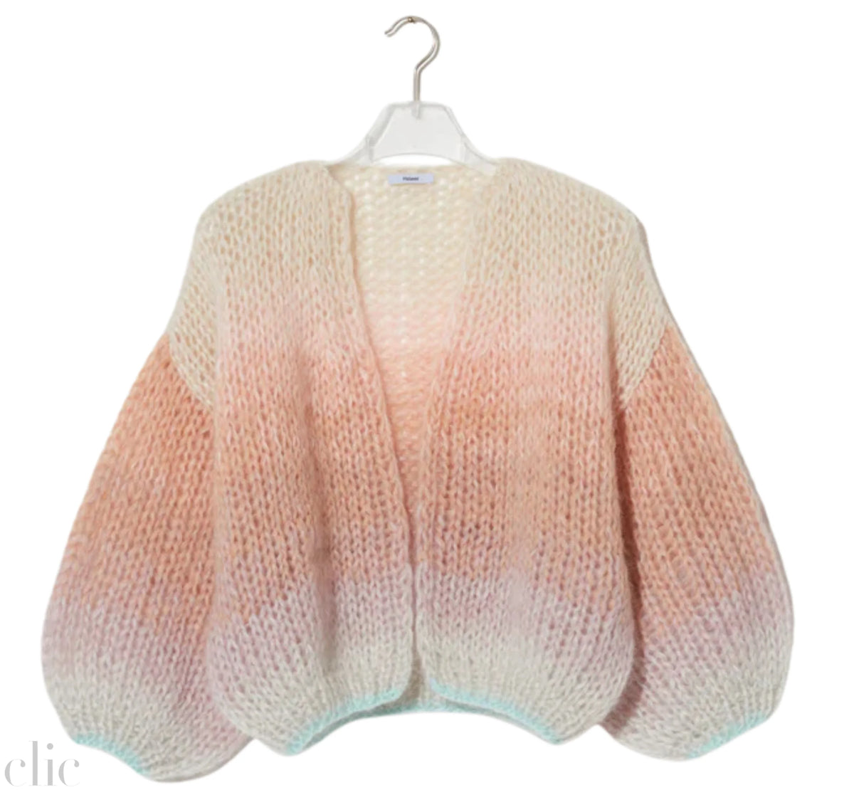 Mohair Bomber Cardigan in Pastel, from Maiami