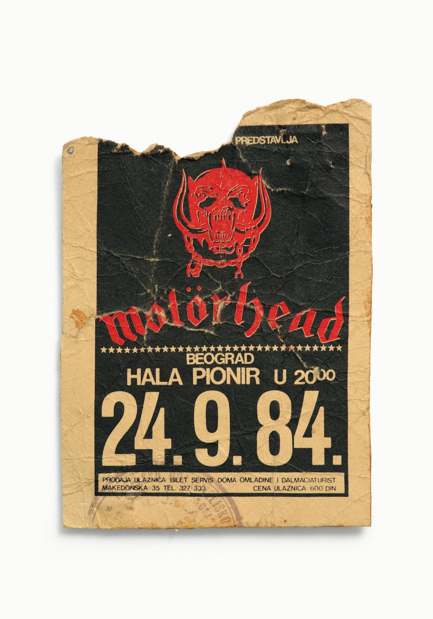 Motorhead, Pioneer Hall, Belgrade, Yugoslavia 1984 by Blaise Hayward
