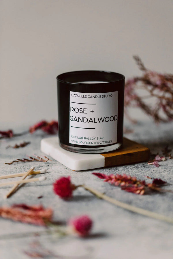 Rose Sandalwood Candle, from Catskills Candle Studio