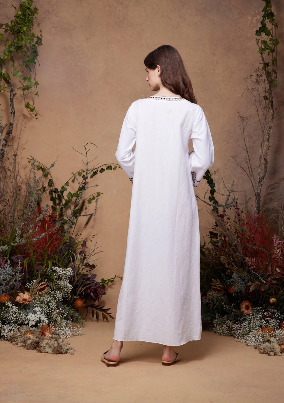 India Kaftan in White, from Muzungu Sisters
