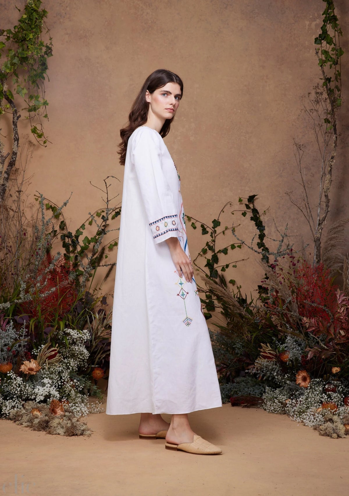 India Kaftan in White, from Muzungu Sisters