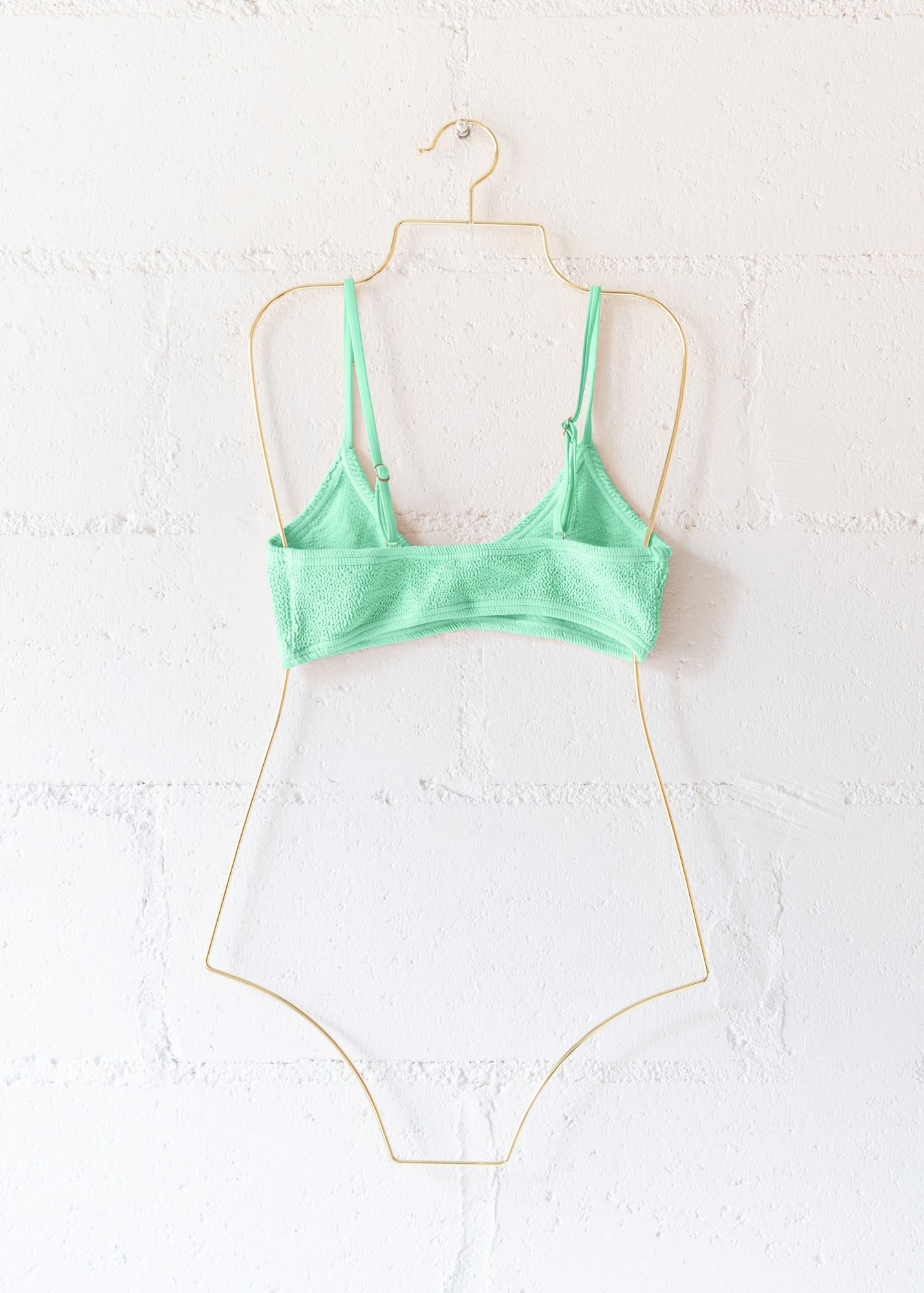 Maldives Spaghetti Straps Bikini Top in Jungle Green, from Love & Bikinis