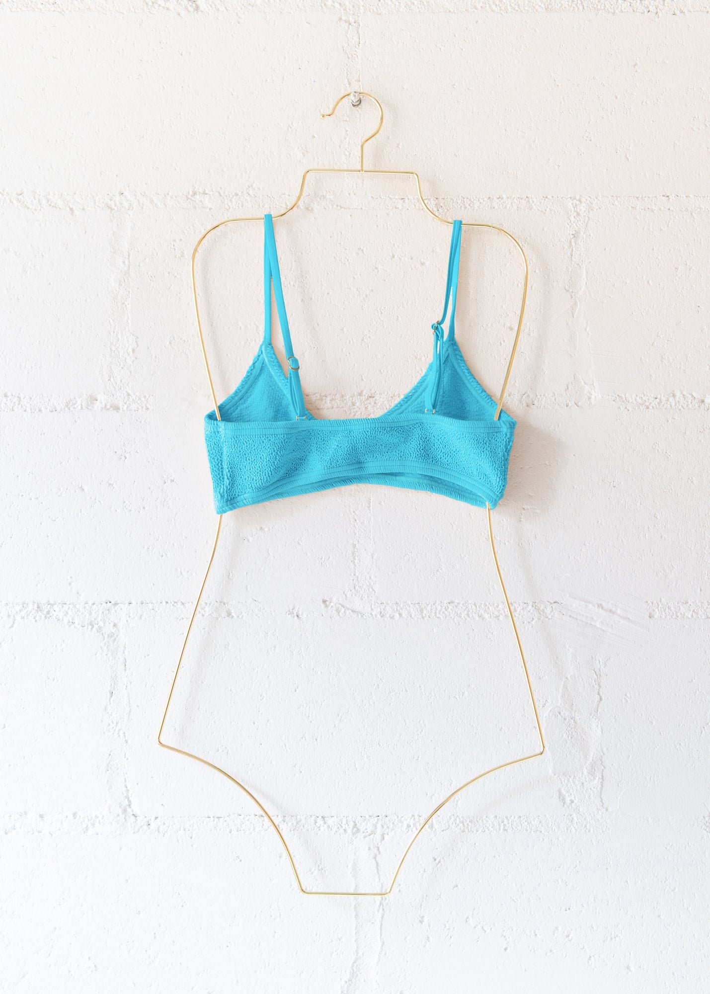 Maldives Spaghetti Straps Bikini Top in Scuba Blue, from Love & Bikinis