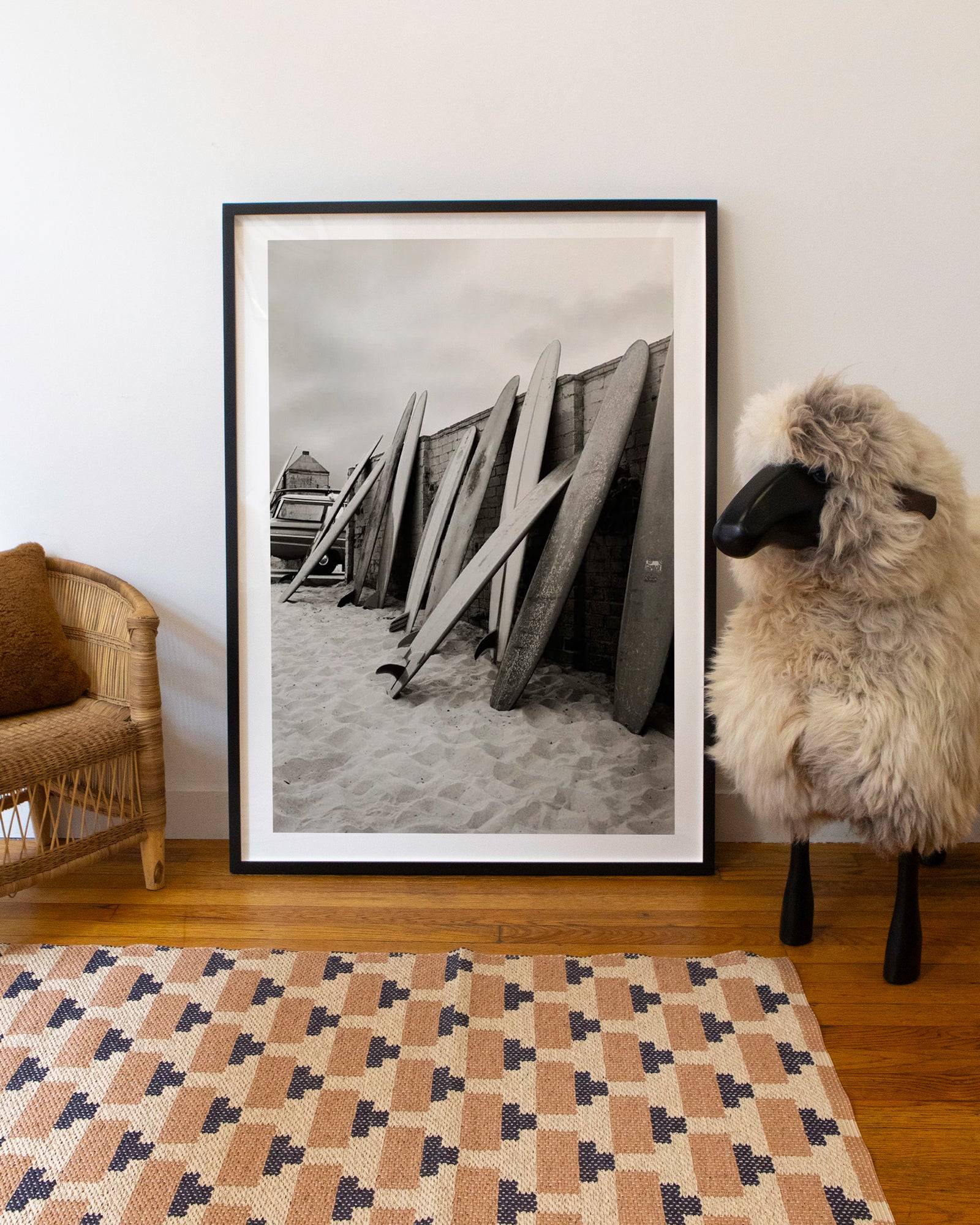 Malibu Surfrider in Black &amp; White by Anne Menke