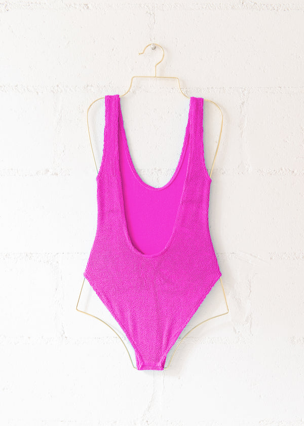 Marbella Scoop Neck One Piece in Hot Pink, from Love & Bikinis