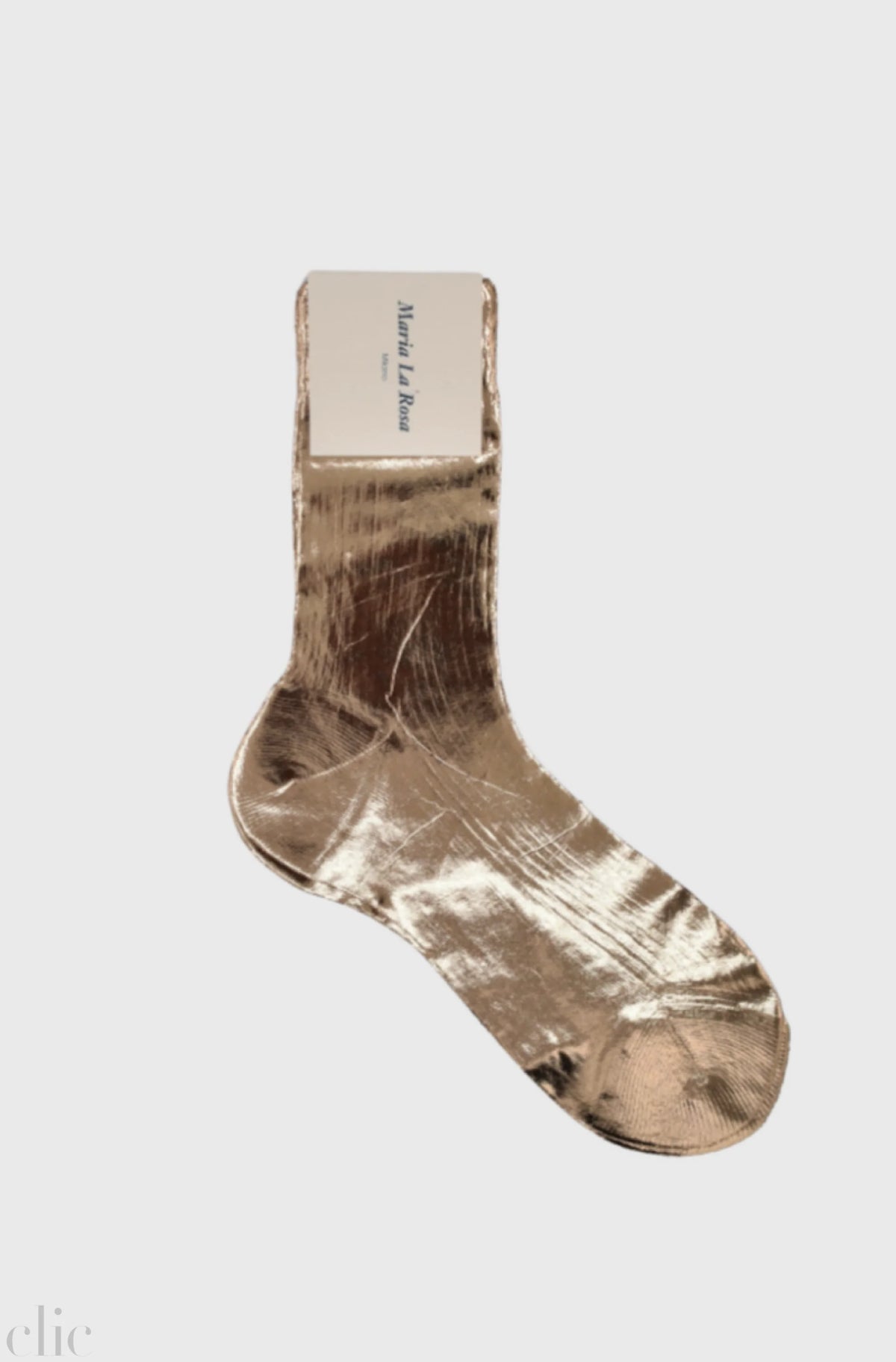 Ribbed Laminated Socks in Bruciato, from Maria La Rosa