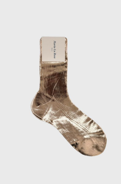 Ribbed Laminated Socks in Bruciato, from Maria La Rosa – Clic