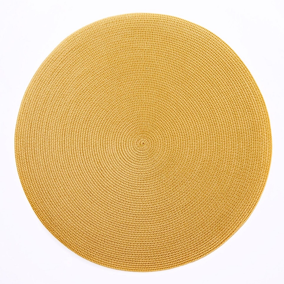 Round Placemat in Marigold, from Deborah Rhodes