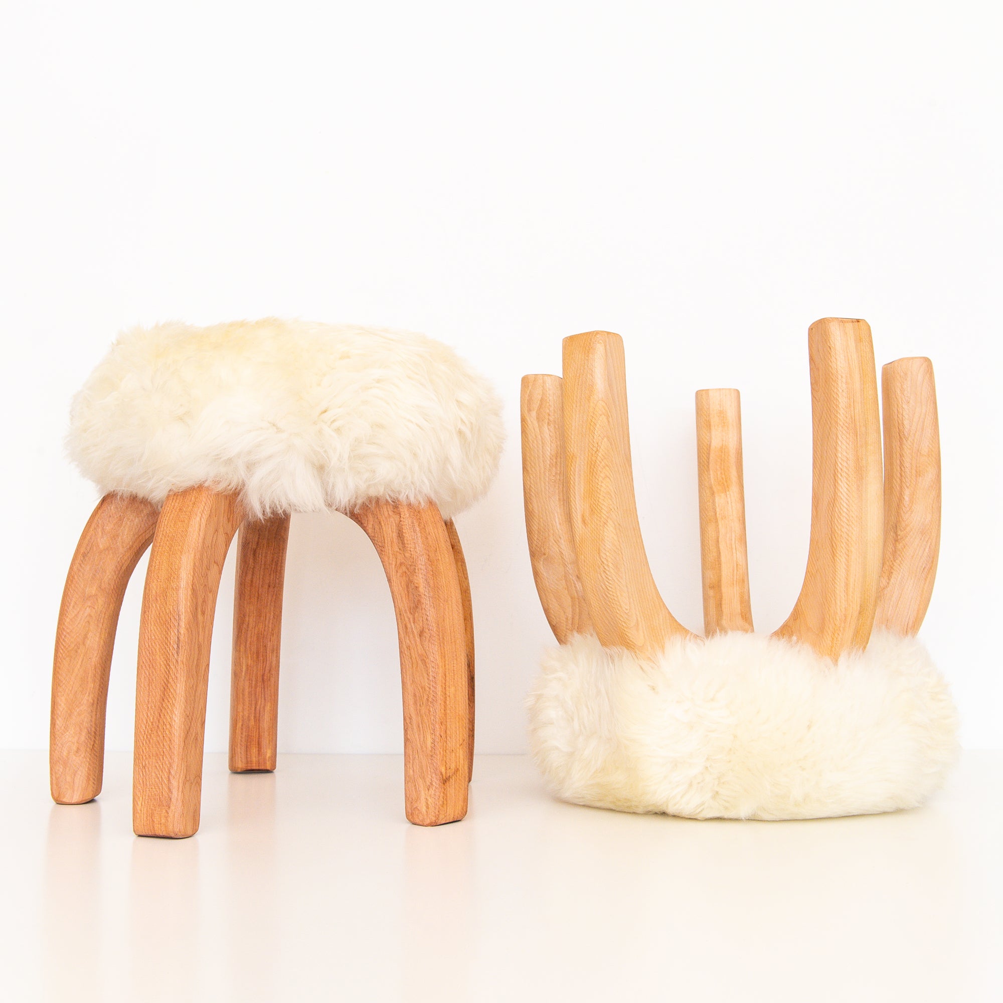 Matero Sheepskin Stool, from Designo Patagonia