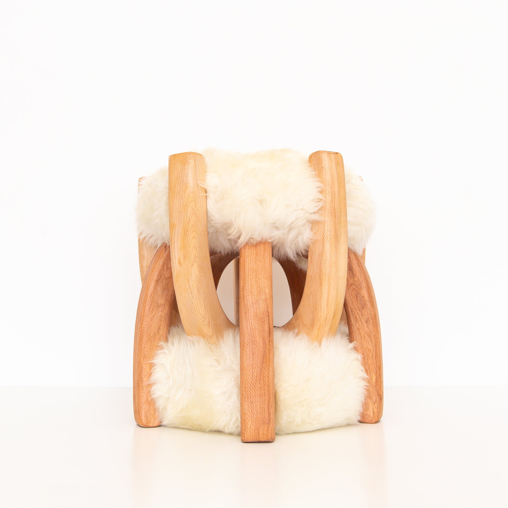 Matero Sheepskin Stool, from Designo Patagonia
