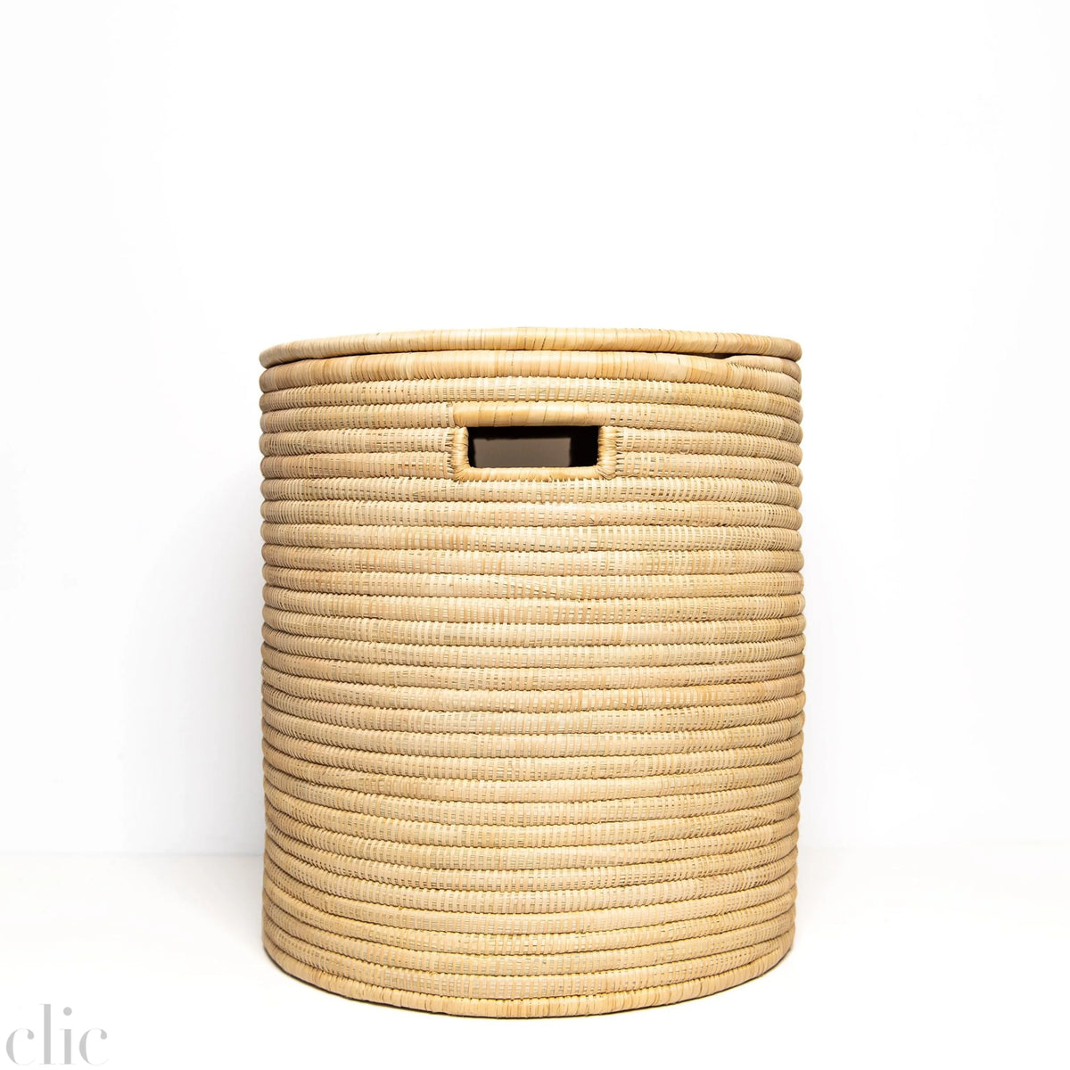 Medium Malawi Basket with Natural Wooden Handle