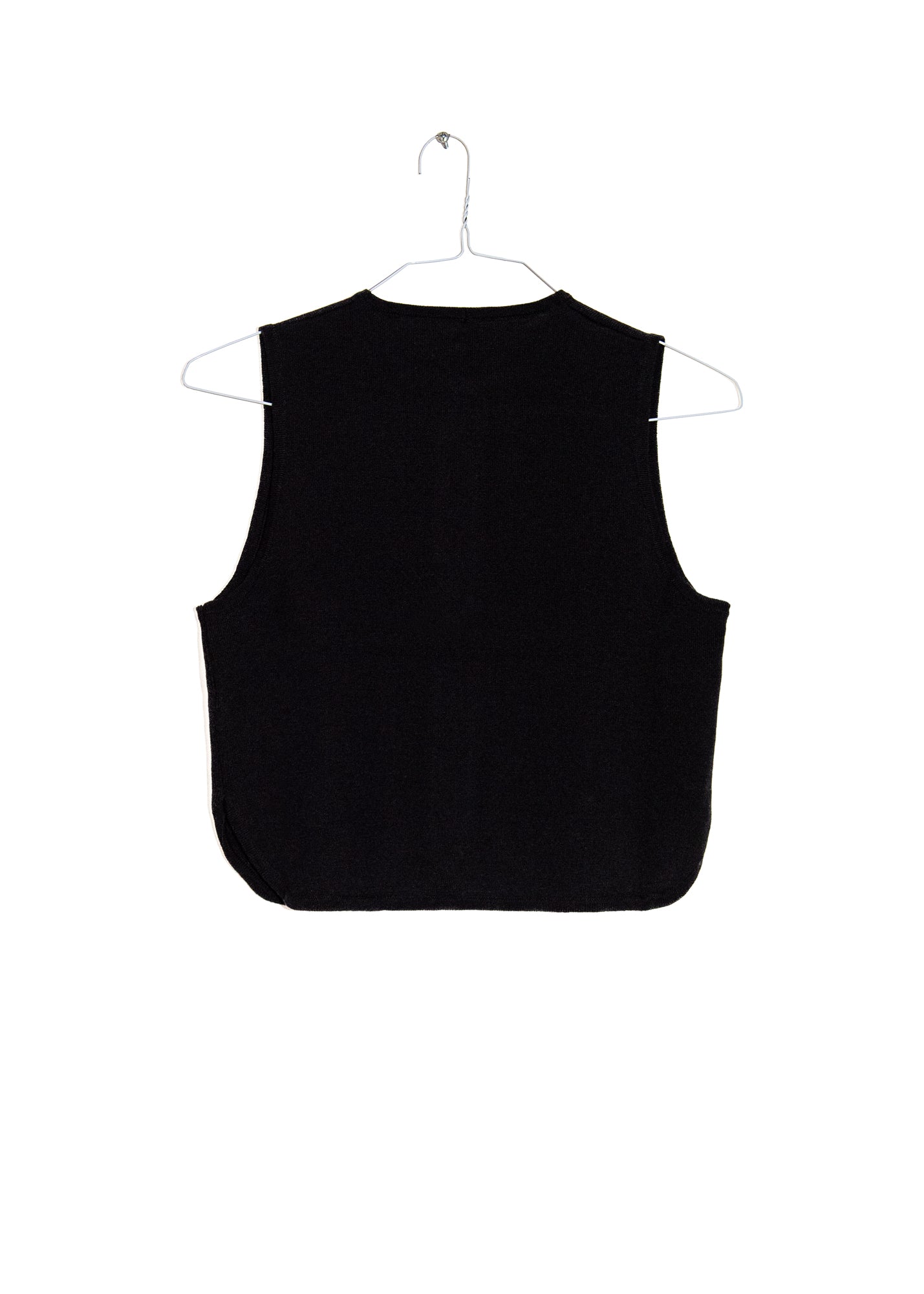 Merino Wool Waistcoat in Black, from Cordera