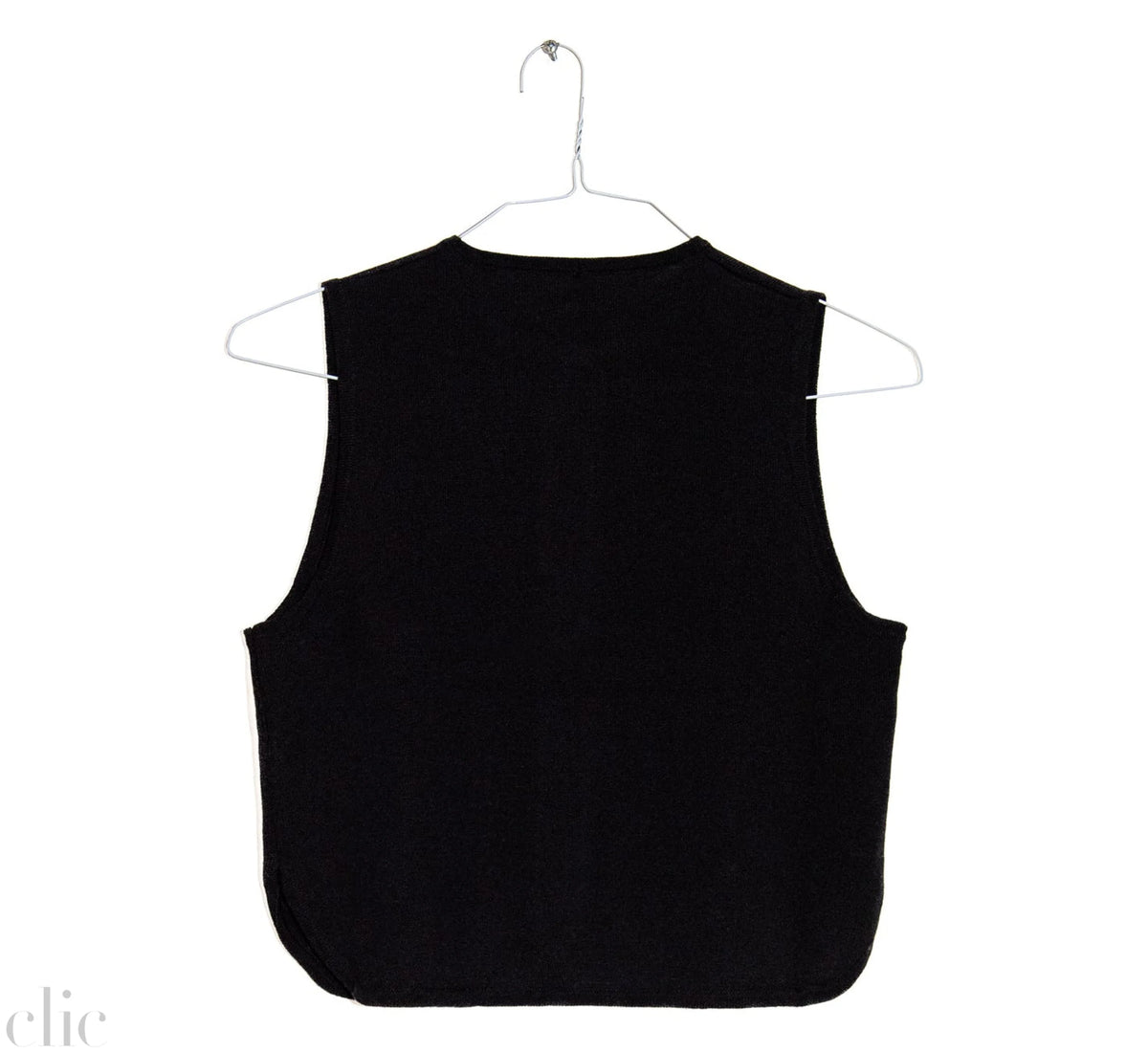 Merino Wool Waistcoat in Black, from Cordera