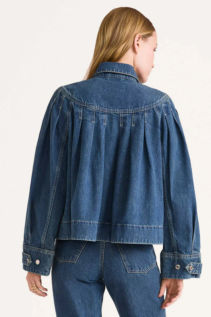 Easton Jacket in Mid-Blue Wash, from Merlette