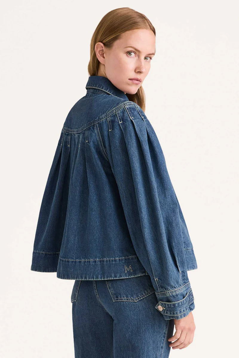 Easton Jacket in Mid-Blue Wash, from Merlette