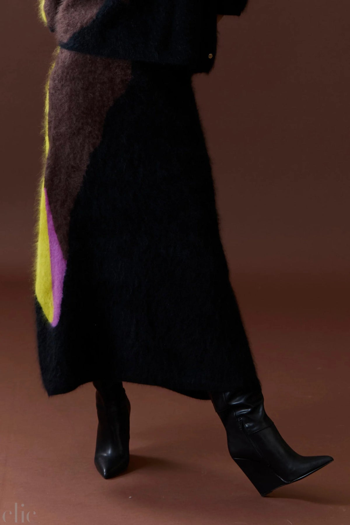 Phoenix Skirt in Dark Multi, from Mia Fratino