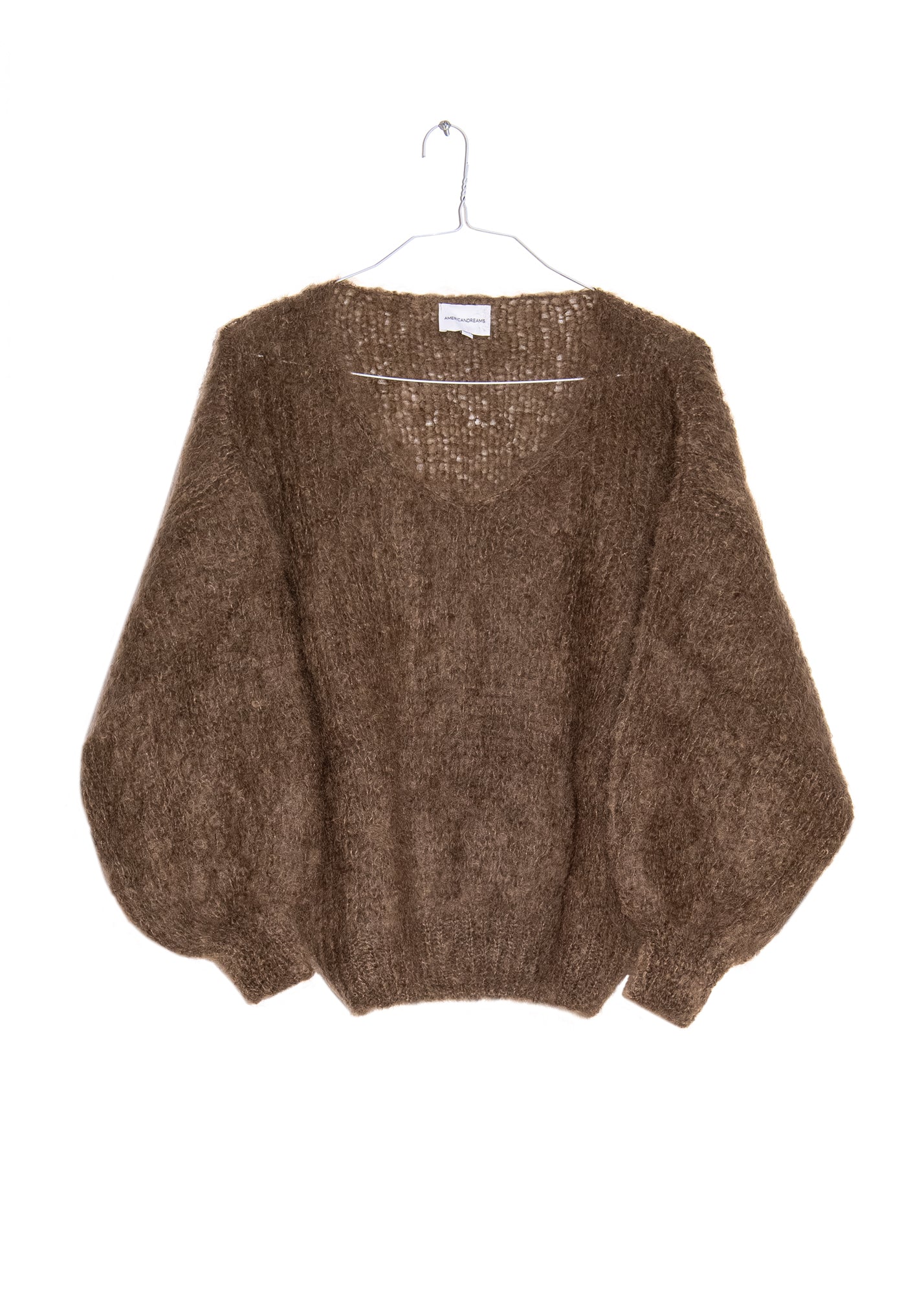 Milana LS Mohair Knit in Cocoa, from American Dreams