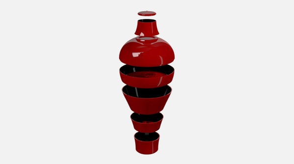 Ming Red Table Service Set of 6