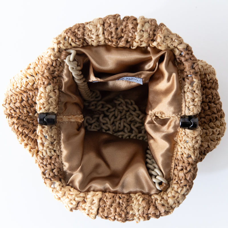 Mini Game Crochet Clutch in Natural, from Maria La Rosa