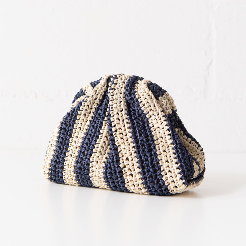 Mini Game Crochet Clutch in Navy, from Maria La Rosa