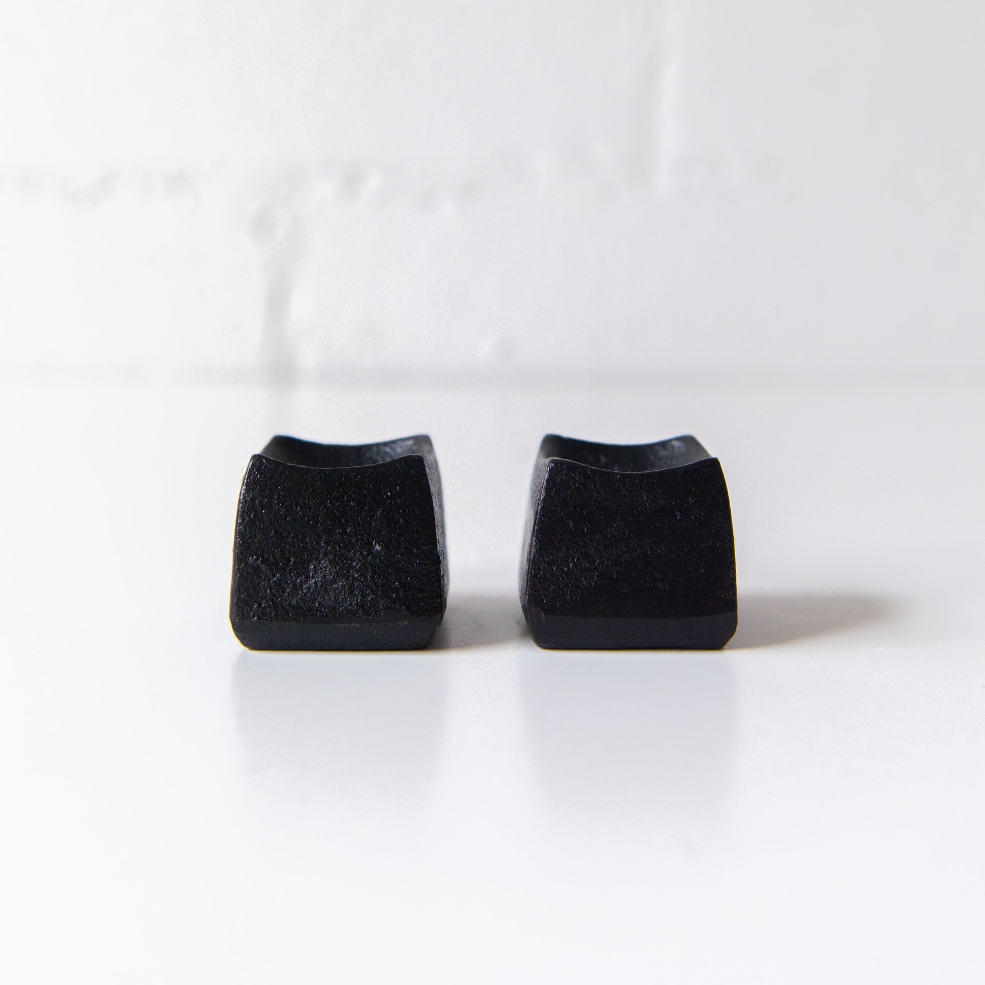 Cast Iron Tatara Taper Candle Holder in Black, from HomArt