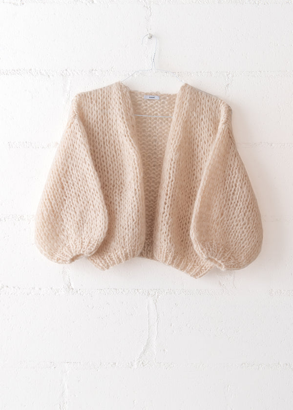 Mohair Cardigan Bomber in Beige, from Maiami