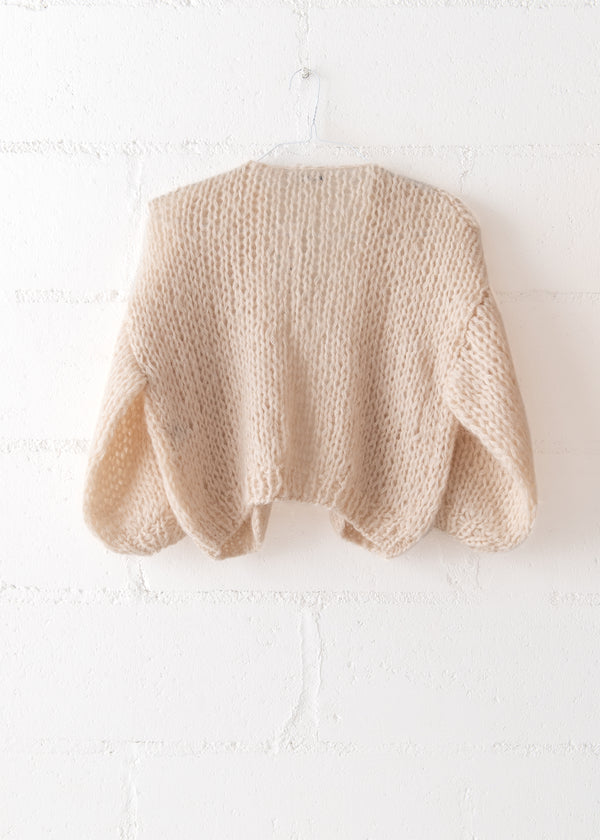 Mohair Cardigan Bomber in Beige, from Maiami