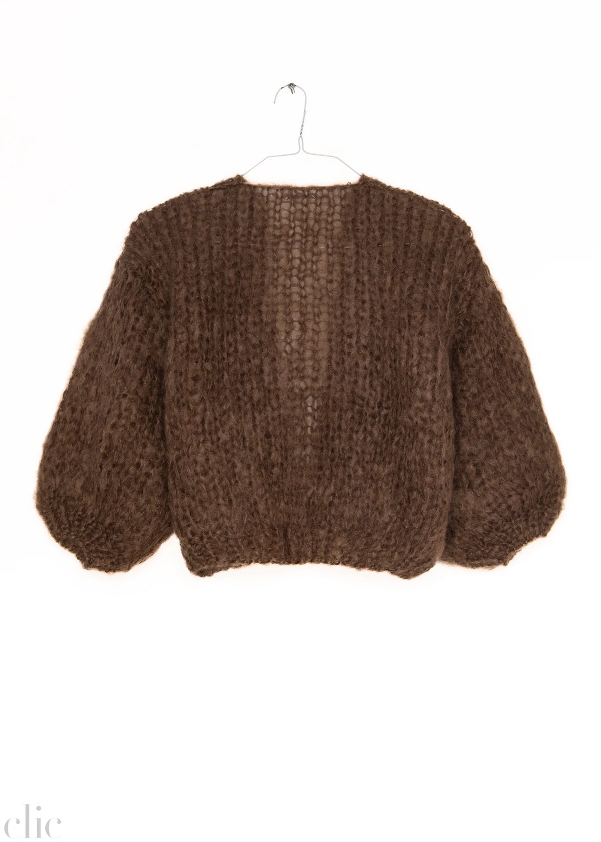 Mohair Bomber Cardigan in Brown, from Maiami