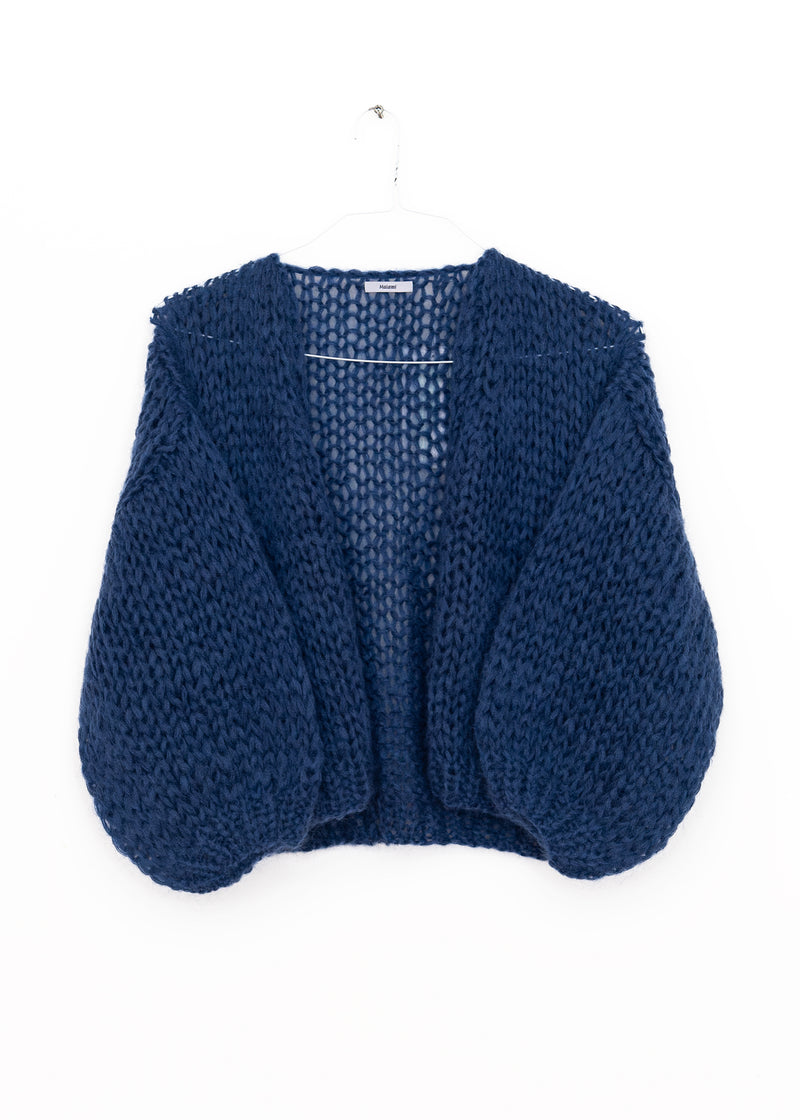 Mohair Bomber Cardigan in Dark Blue, from Maiami