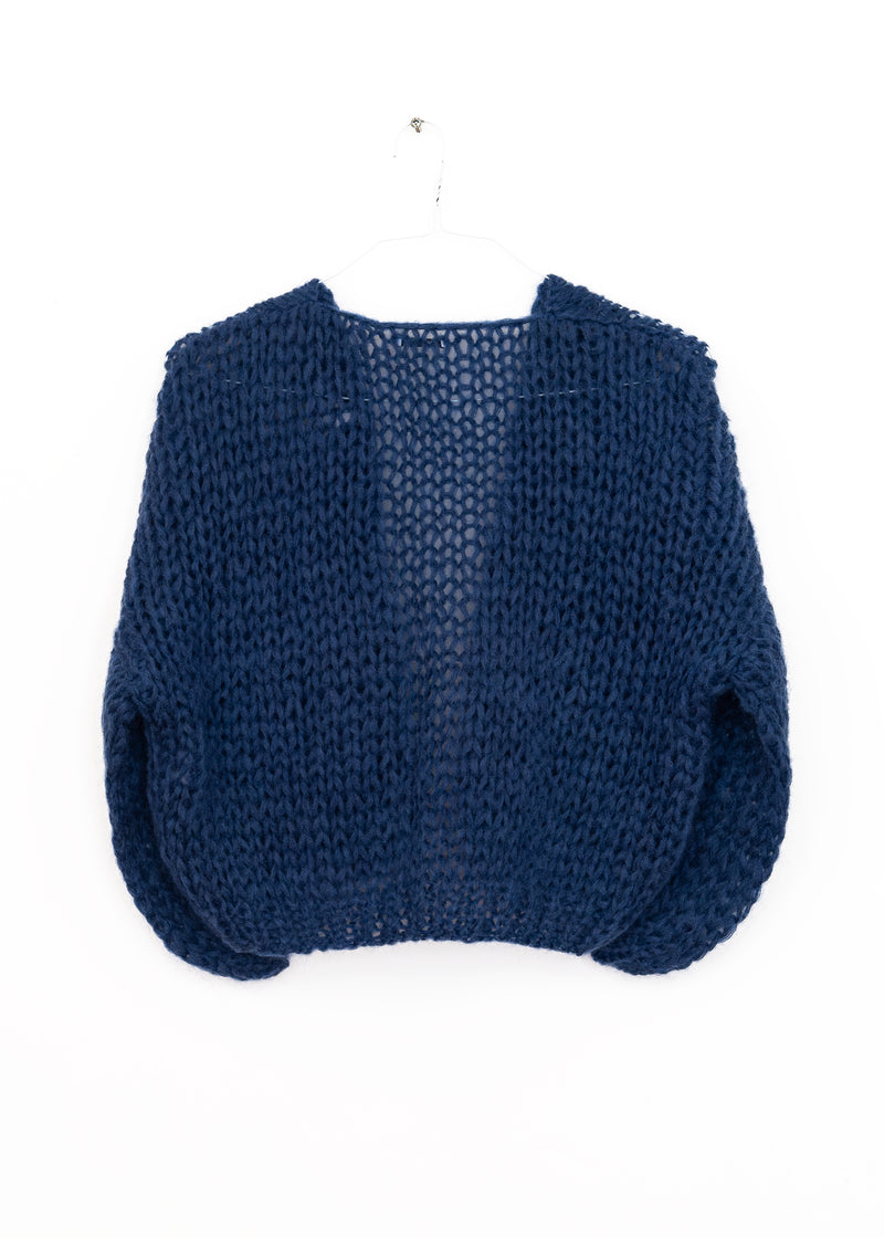 Mohair Bomber Cardigan in Dark Blue, from Maiami