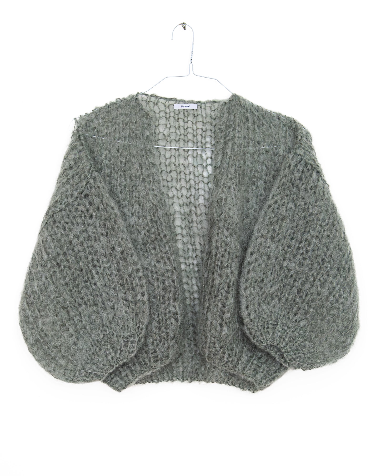 Mohair Bomber Cardigan in Mudd, from Maiami
