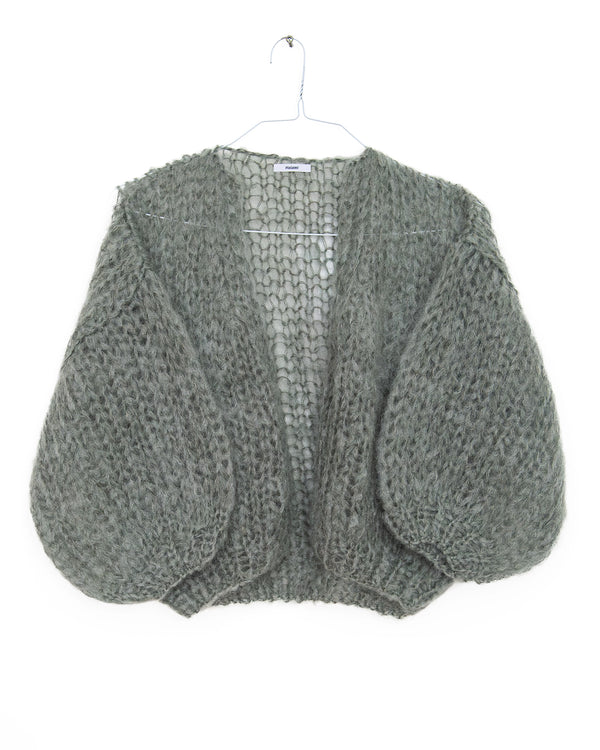 Mohair Bomber Cardigan in Mudd, from Maiami