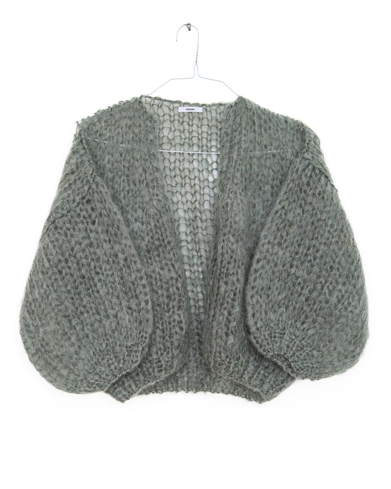 Mohair Bomber Cardigan in Mudd, from Maiami